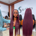200% Density 99J Burgundy Straight 13x4 HD Lace Front 30-Inch 99J Black Women's Lace Front Human Hair Wigs