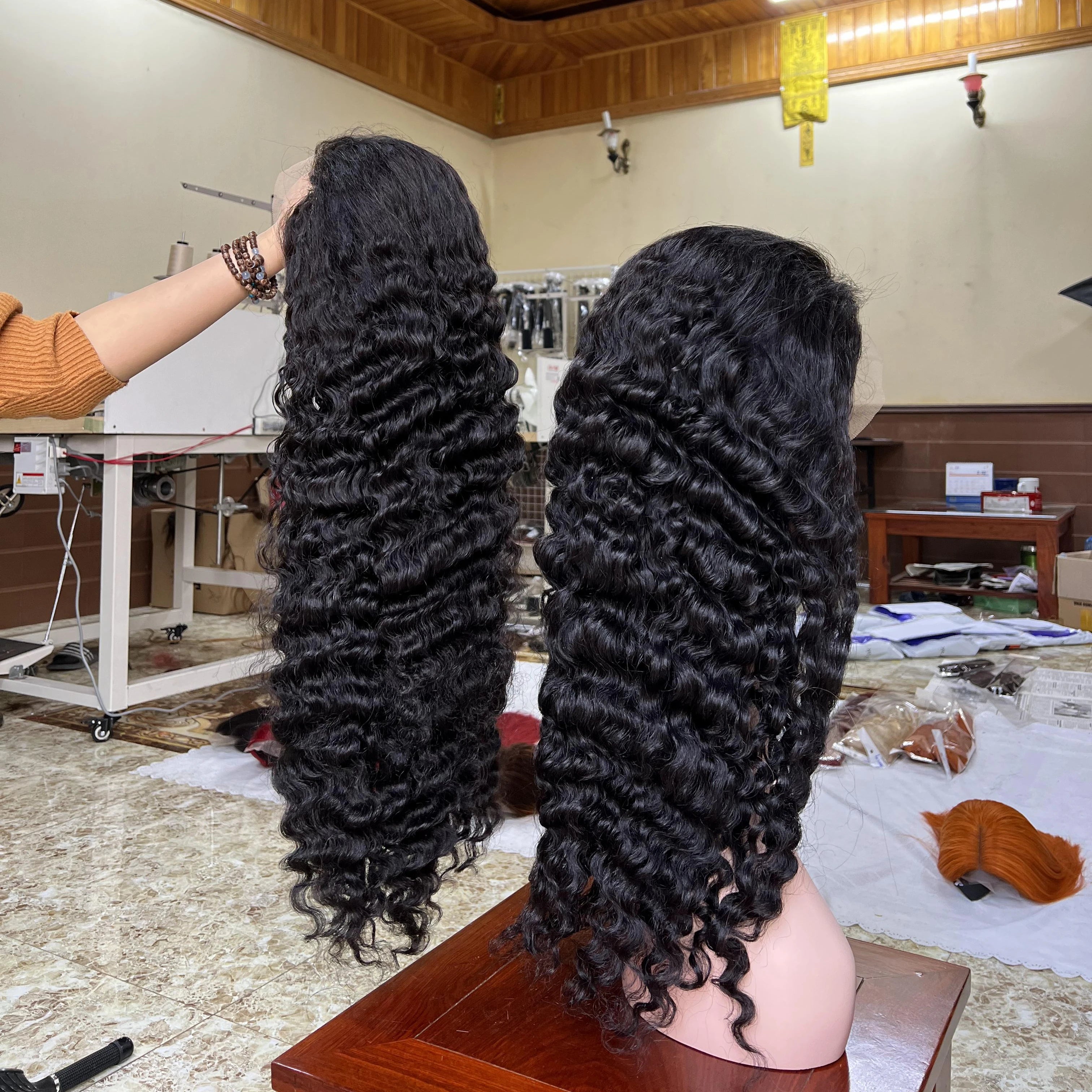 Wig Closure Lace 5x5 Burmese Curly Raw Hair Natural Color 26 Inch Human Hair Wigs Women Wholesale Vietnamese Virgin Hair