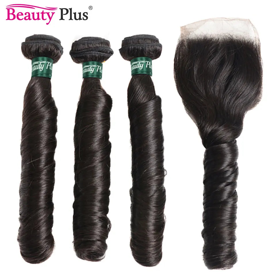 10-28 Inch Bouncy Hair Romance Curly Frontal With Bundles Remy Brazilian Egg Curl Human Hair Weave Bundles With 4x4 Lace Closure