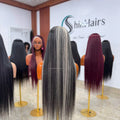 Wholesale Piano Highlight P4-60 Color 13x4 Full Lace Front Wig 200% Density Virgin Hair Straight No cut 100% Human Hair Wigs