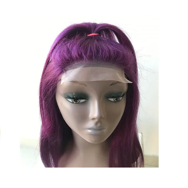 Top Selling Product Cuticle Aligned Purple Colour 4x4 Closure Remy Virgin Straights Human Hair Extensions Wigs Vendors Suppliers