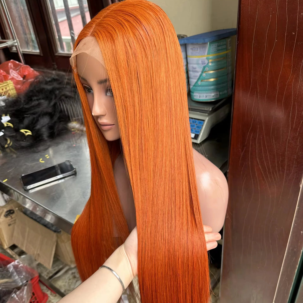 100% Raw Human Hair 185% Density HD Transparent 4*4 Closure Wig Make Ombre Blonde Human Hair Wigs