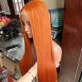100% Raw Human Hair 185% Density HD Transparent 4*4 Closure Wig Make Ombre Blonde Human Hair Wigs