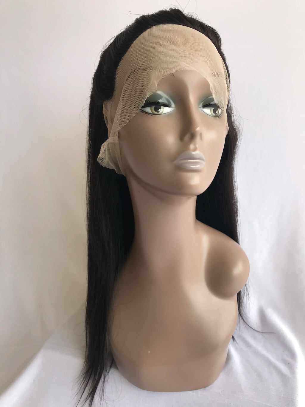 100% Exported Raw Unprocessed 18-Inch Natural Straight Full Cuticle Aligned Indian Temple Virgin Hair One Donor Human Hair Wigs