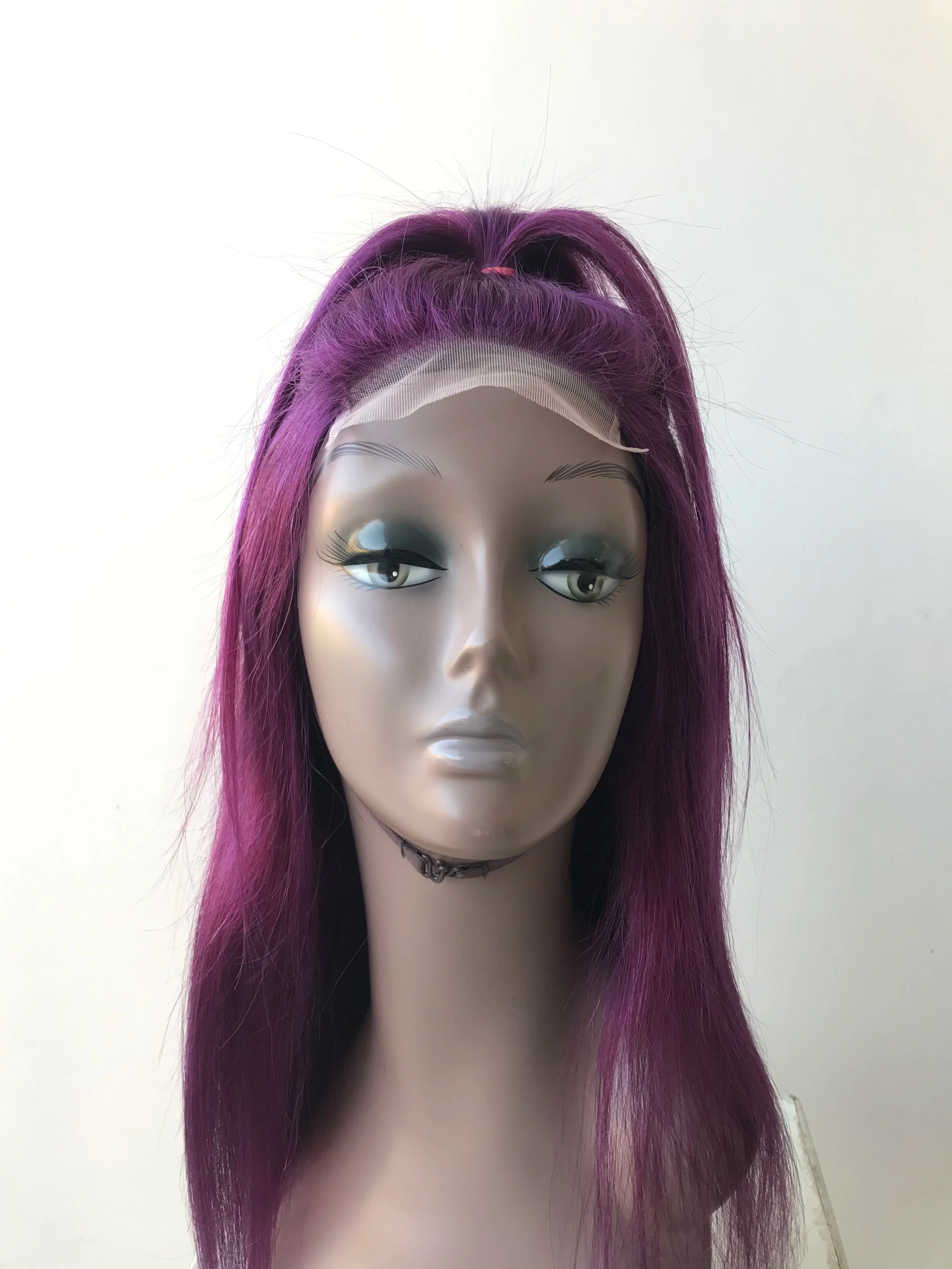 Top Selling Product Cuticle Aligned Purple Colour 4x4 Closure Remy Virgin Straights Human Hair Extensions Wigs Vendors Suppliers