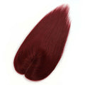 TUW22 Cherry Red Hair PU Topper Women's Hair Pieces for Thinning Hair Human Hair Piece for Hair Loss People Human Hair Toppers