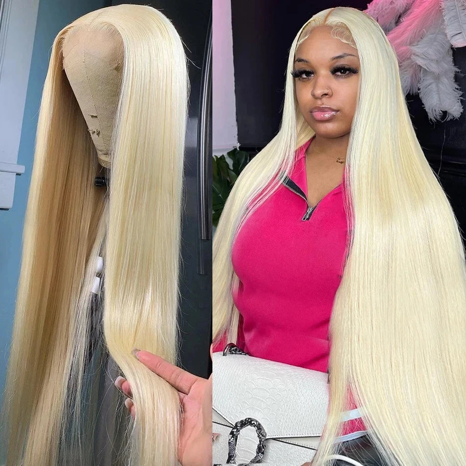 613 HD Transparent Lace Frontal Wig 13x6 Blonde Straight 100% Human Hair Wigs For Women choice Pre Plucked Brazilian Hair