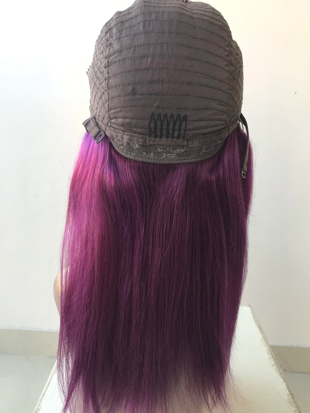 Top Selling Product Cuticle Aligned Purple Colour 4x4 Closure Remy Virgin Straights Human Hair Extensions Wigs Vendors Suppliers