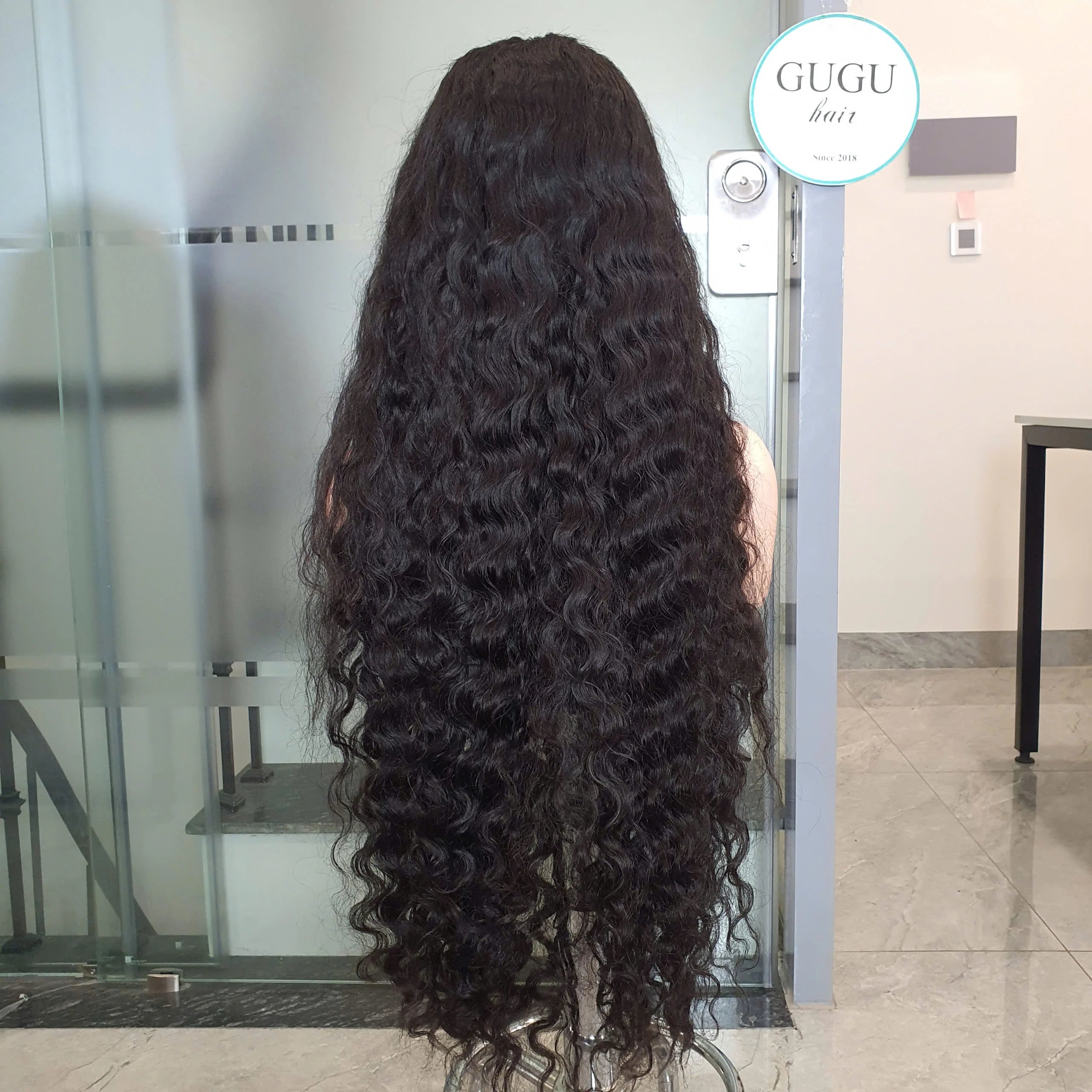 Long length deep wave Human Hair Wigs 100% Vietnamese raw Natural Color Double Drawn High density HD lace