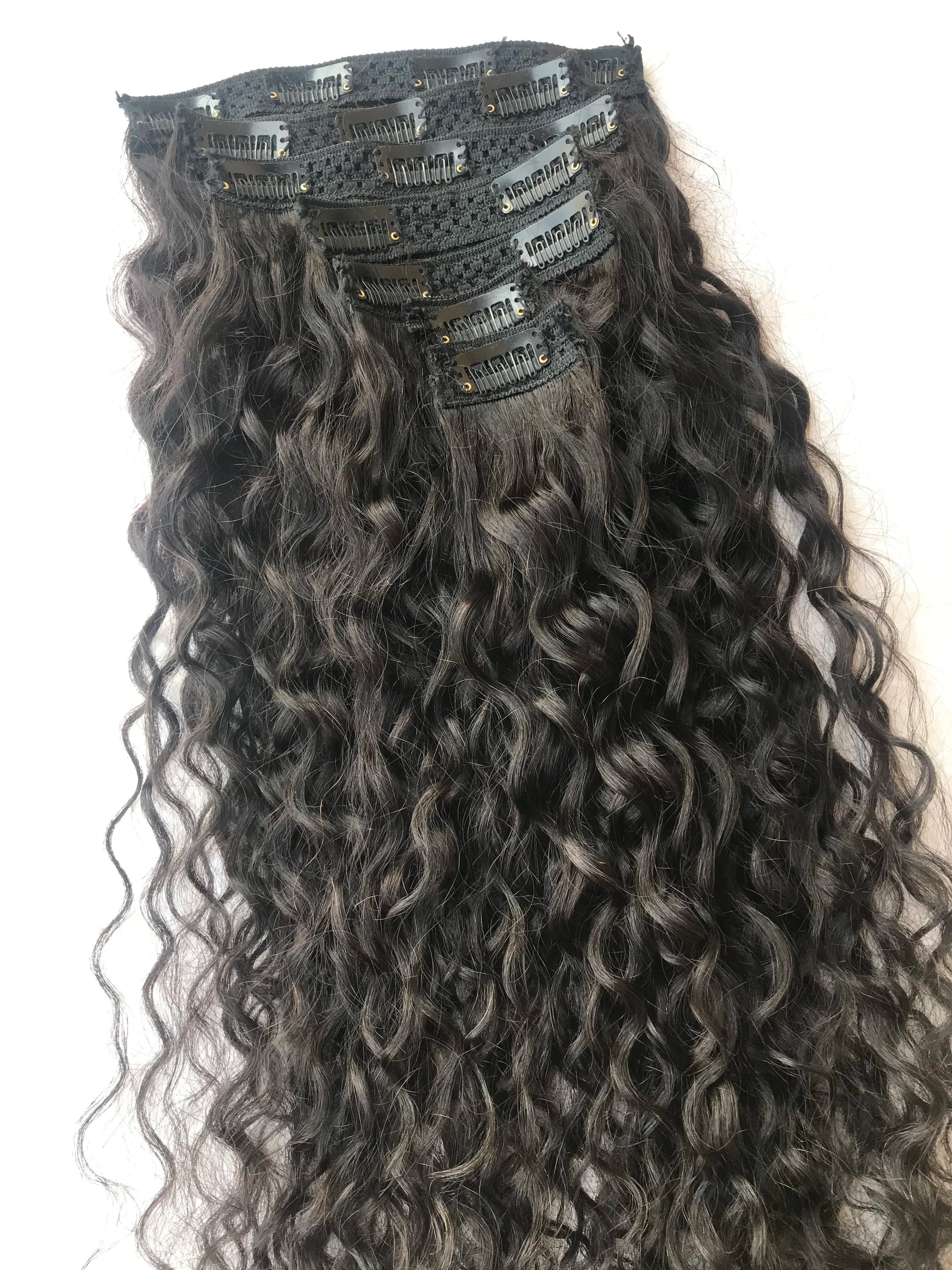 Wholesale 7-Set Best Brazilian Cuticle Aligned Cambodian Human Hair Wigs Raw Indian Temple Virgin Natural Curly High Unprocessed