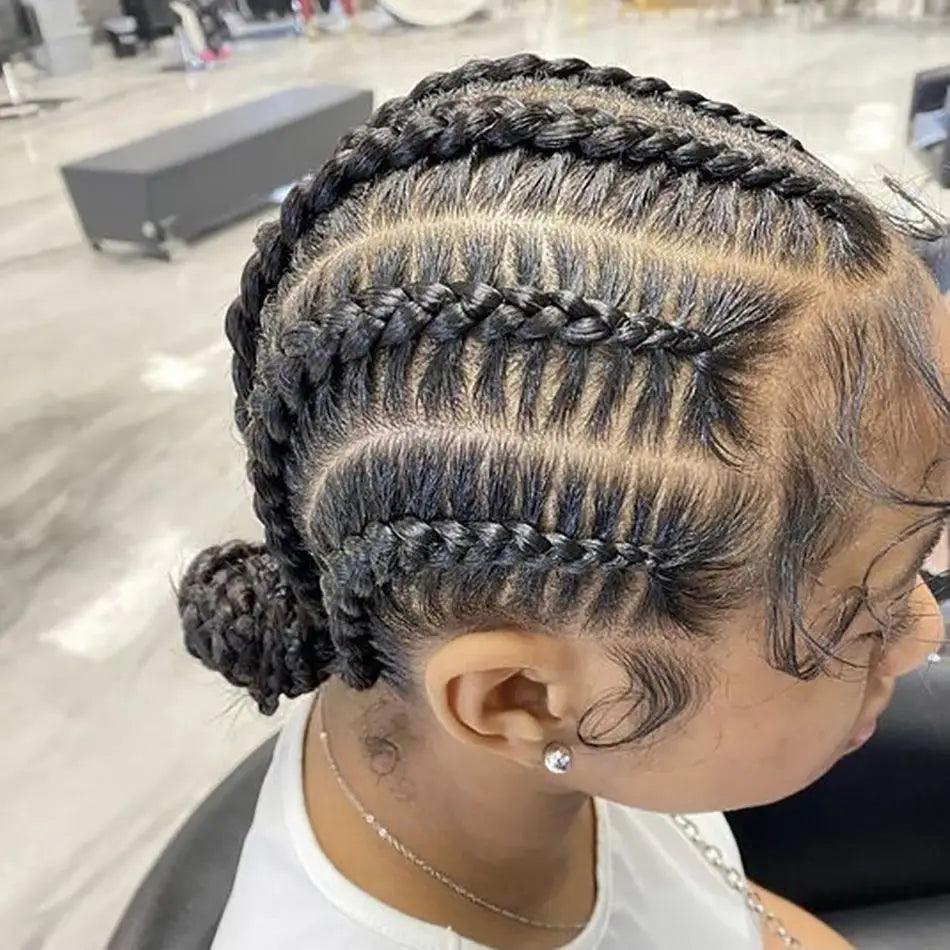 Wholesale Glueless Braid Wig Vendors,Full Lace Braided Wigs Human Hair for Women,Transparent Cornrow Braided Lace Front Wig