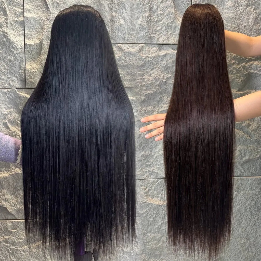 32 34 36 38 40 Inch Human Hair HD Transparent Lace Front Wigs for Black Women Straight Virgin Raw Indian Hair Lace Frontal Wigs