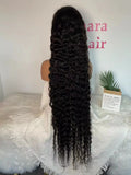 Amararen 13*6 Transparent Lace Amara Curly Wave Lace Frontal Wig Natural Color 100 Virgin Human Hair 40inch Lace Frontal Wigs