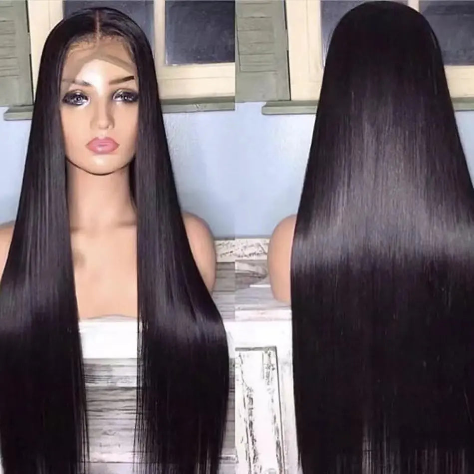 32 40 Inch Human Hair HD Lace Wig Straight Brazilian Virgin Hair Wigs Lace Front Human Hair Cheap Lace Frontal Wig Vendor