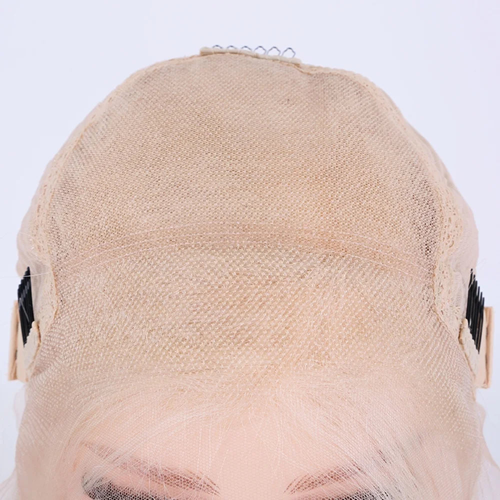 10 Inch Platinum Blonde Wig HD Lace Glueless 13X6 Lace Front Wig Elsa White Blonde Virgin European Human Hair Wigs