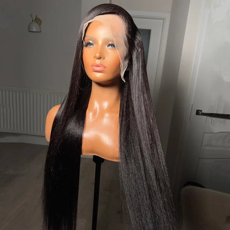 32 40 Inch Human Hair HD Lace Wig Straight Brazilian Virgin Hair Wigs Lace Front Human Hair Cheap Lace Frontal Wig Vendor