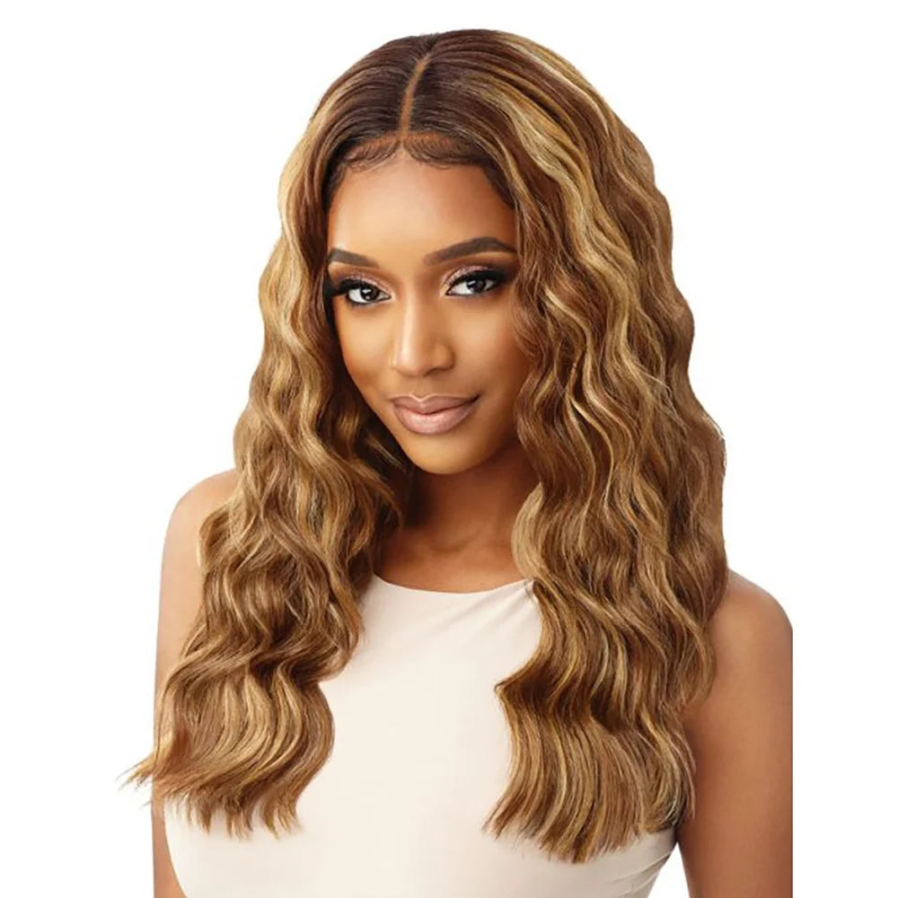 For 12-26 Pre Plucked for Brown Blonde Highlights Brazilian Cuticle Aligned Colored Remy 150% Density Transparent HD Wigs