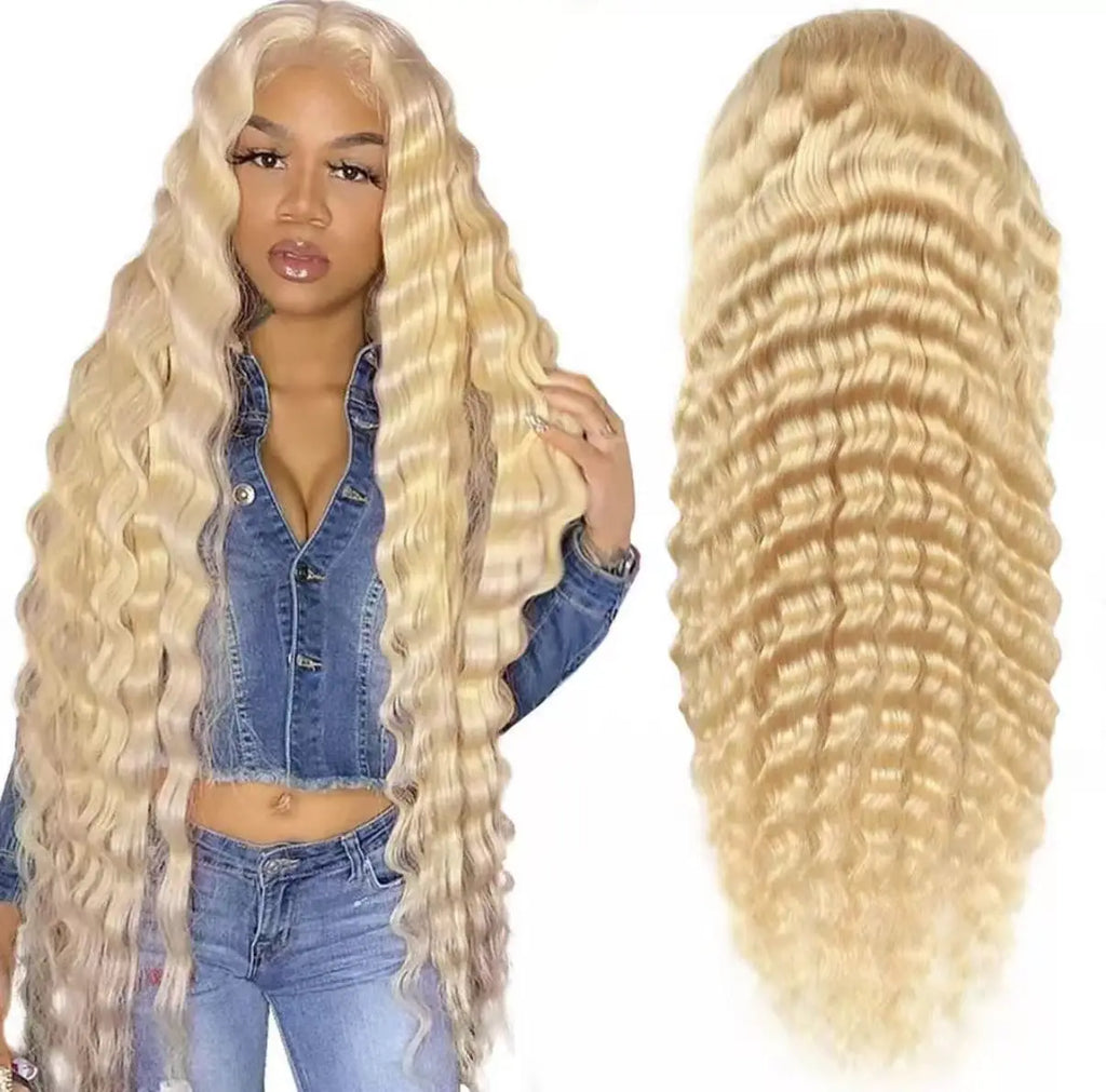 Top 613 Blonde 180% Density Raw Virgin Cambodian Indian 13X4 613 Blonde Body Wave Transparent Lace Frontal Human Hair Wigs