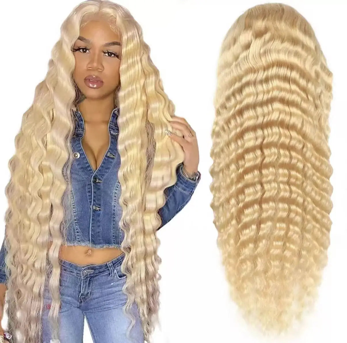 Top 613 Blonde 180% Density Raw Virgin Cambodian Indian 13X4 613 Blonde Body Wave Transparent Lace Frontal Human Hair Wigs