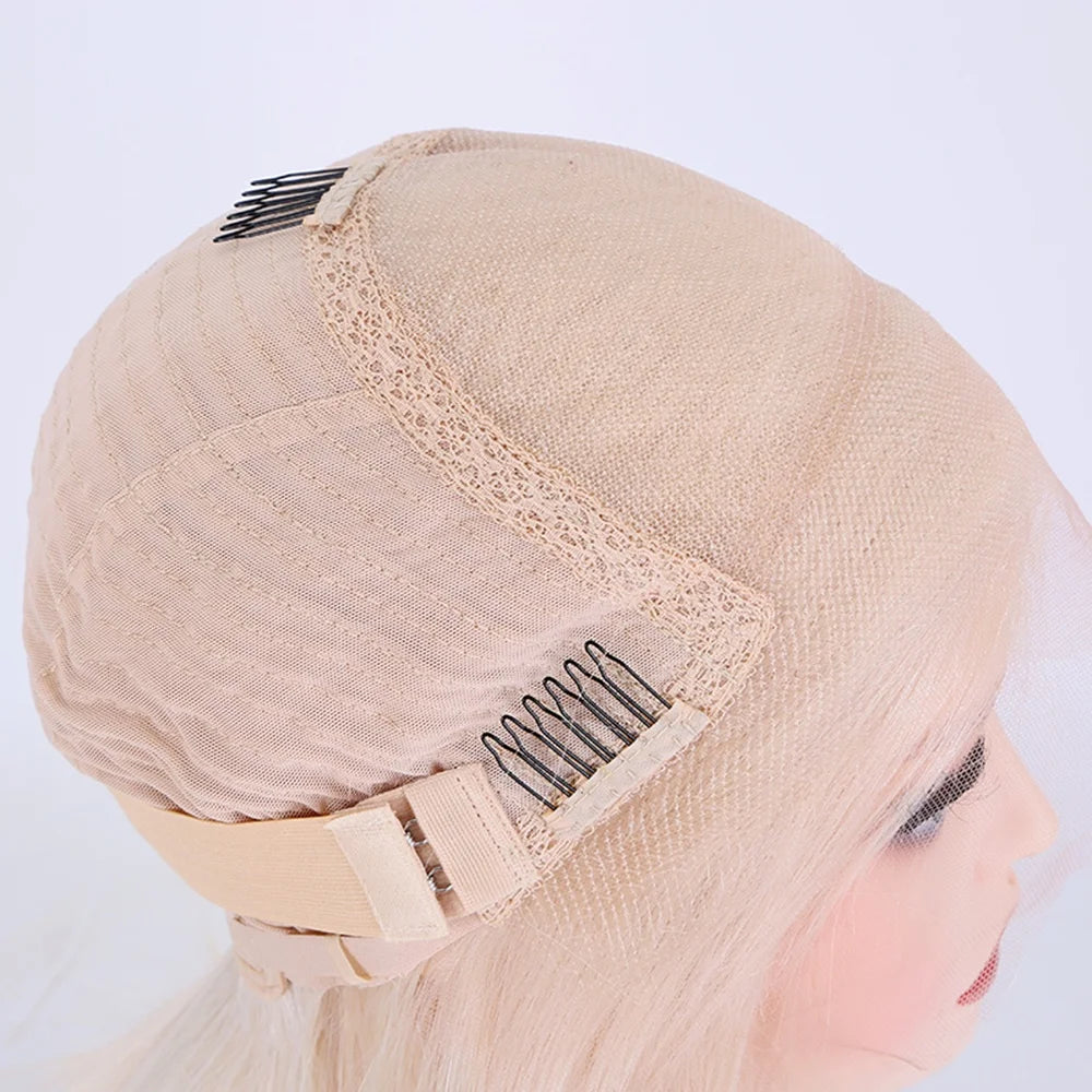 10 Inch Platinum Blonde Wig HD Lace Glueless 13X6 Lace Front Wig Elsa White Blonde Virgin European Human Hair Wigs