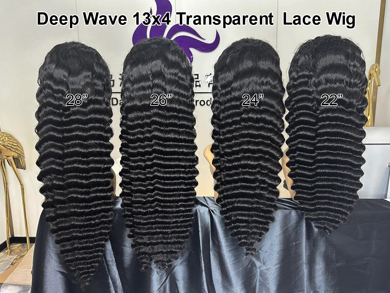 Top Sales Full Lace Frontal Wig Transparent Lace 13*4 Deep Wave Human Hair Wigs Ready to Ship Can by Bleached