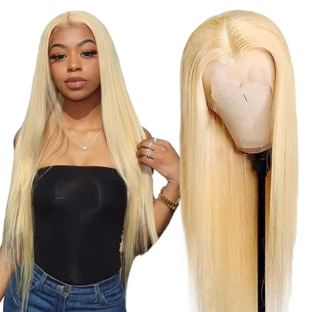 Top 613 Blonde 180% Density Raw Virgin Cambodian Indian 13X4 613 Blonde Body Wave Transparent Lace Frontal Human Hair Wigs