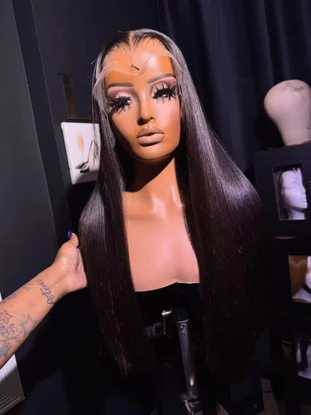 Wholesale HD Lace Front Closure Wig 4x4 5x5 13x4 Glueless Wig Human Hair Ready to Wear Straight No Glue Preplucked Hair Wigs