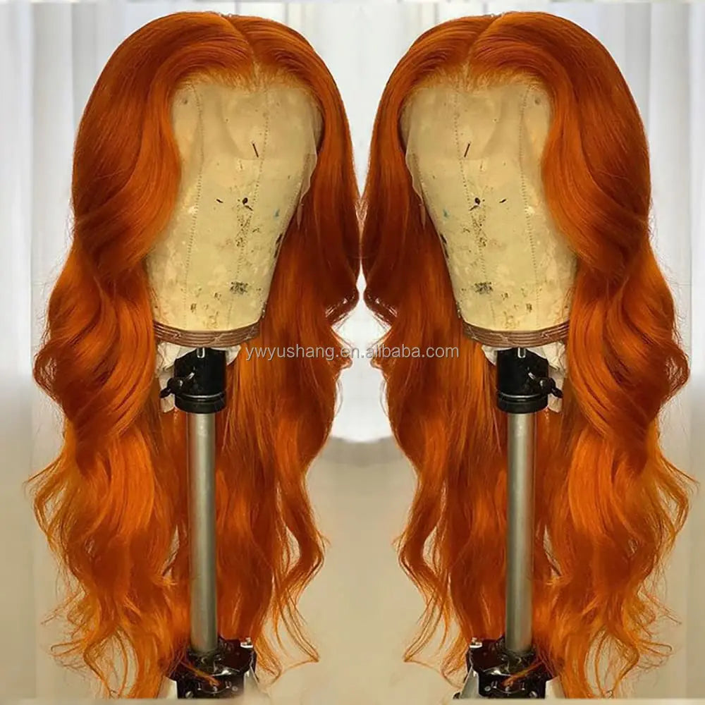 Body Wave Burgundy Ombre 13X4 Front Lace Red Black Blonde Highlight Natural Synthetic Fiber High Temperature Glueless Hair Wigs