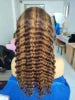 Hot Selling Deep Wave 13x4 Lace Front Human Hair Wigs 26 Inch Drop Shipping 99j Deep Wave Frontal Wig Burgundy Deep Wave Wig