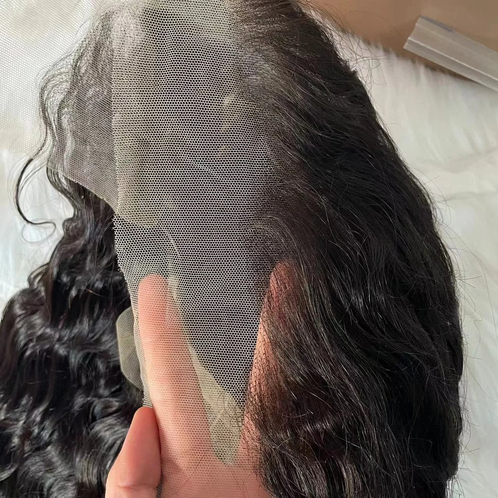Amararen 13*6 Transparent Lace Amara Curly Wave Lace Frontal Wig Natural Color 100 Virgin Human Hair 40inch Lace Frontal Wigs
