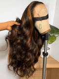 1B/30 Body Wave Highlight Wig Human Hair 13x4 Hd Lace Frontal Wigs Brazilian Preplucked Ombre Colored Wigs Human Hair For Women
