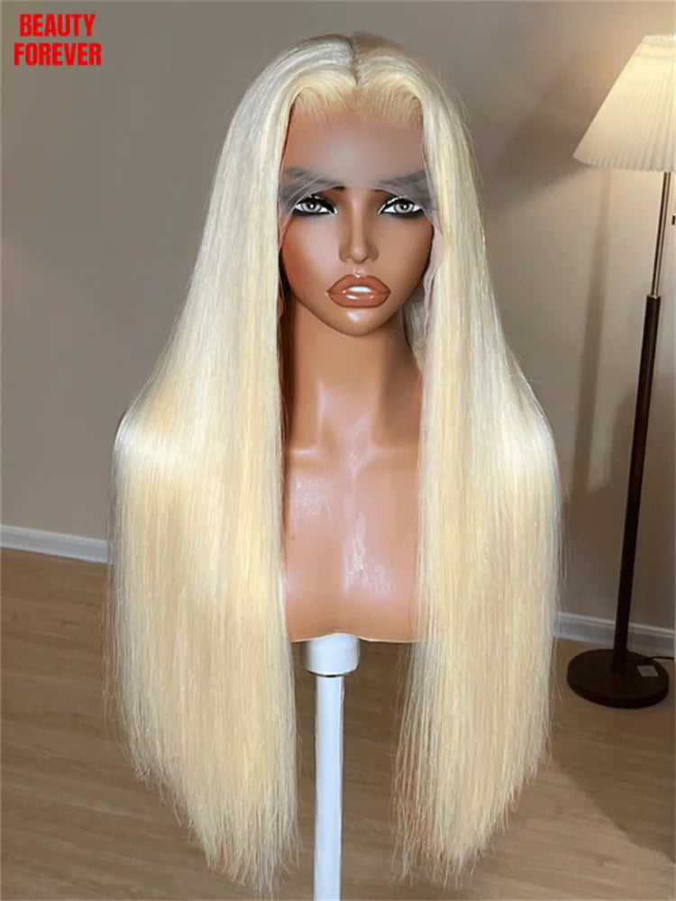 Beautyforever #613 Blonde Full Lace Wig Brazilian Straight Transparent Lace Wig 360 Full Lace Frontal Human Hair Wig Density 180