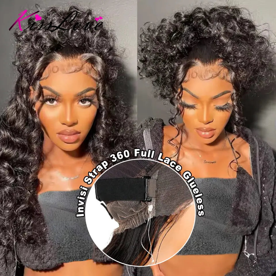 Deep Wave Wigs 13x6/13x4 HD Transparent Lace Front Human Hair Wigs 360 Lace Frontal Wig Human Hair Cury 5x5 HD Lace Closure Wigs