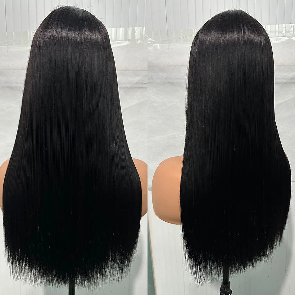 12A Super Double Drawn Vietnamese Hair Bone Straight Lace Closure Wigs 300% Density Silky Straight Hair Glueless HD Lace Wigs