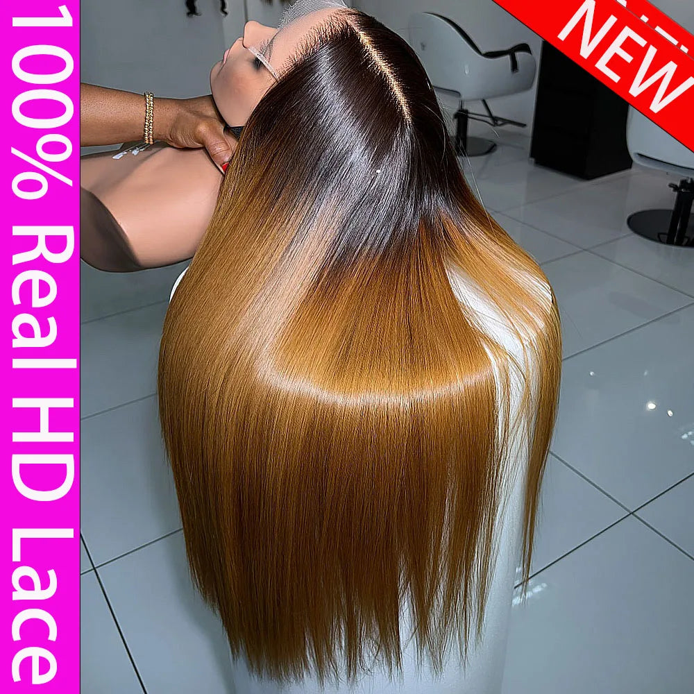 100% Real Human Hair straight Glueless Color Wigs 7x7/7x5 HD Lace Frontal Wigs Human Hair Pre Plucked 300/400 Density For Women