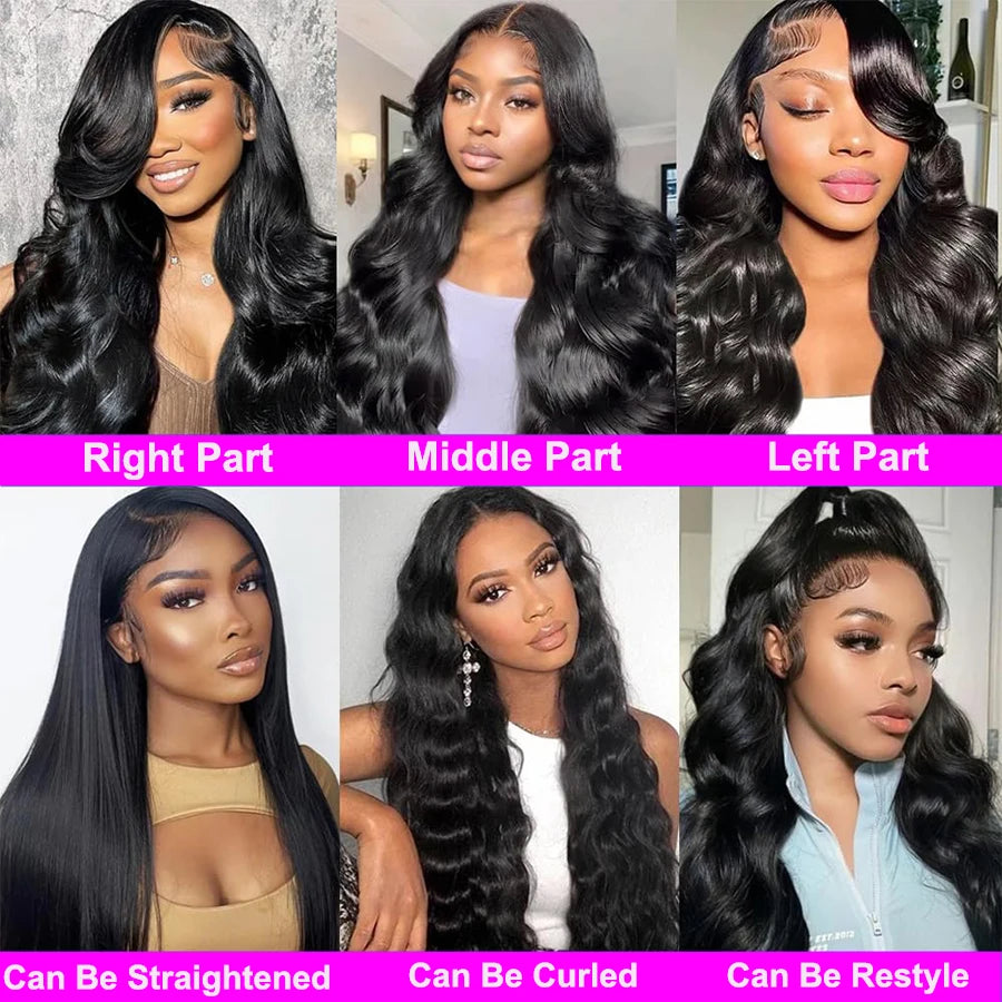 Vietnamese Double Drawn Body Wave Human Hair Wigs Pre Plucked 13X4 HD Lace Frontal Wig Bleached Knots 5X5 HD Lace Closure Wig