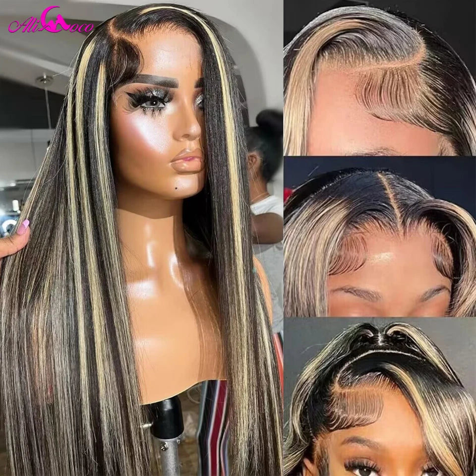 13x6 Lace Front Wigs Human Hair Straight Glueless Wigs Human Hair Pre Plucked 180 Density Drawstring Wig Human Hair For Women