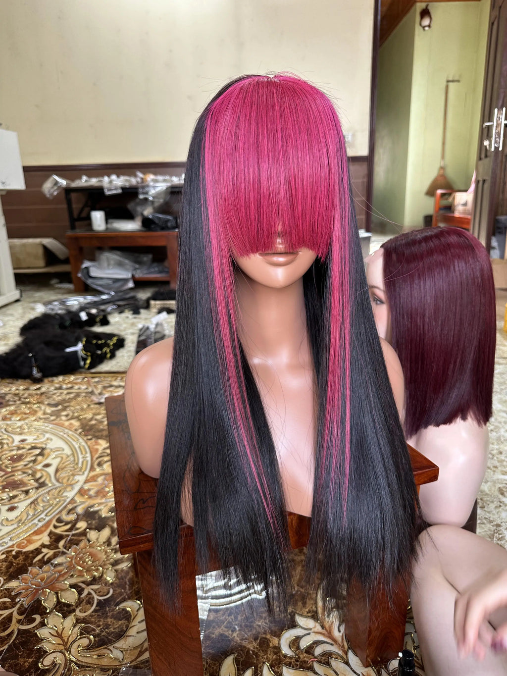 2026 Hot Trend Raw Vietnamese Human Hair 360 Straight Glueless Full HD Transparent Lace Front Wigs Training Heads Black Women