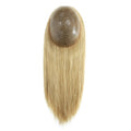 Women Toupee Full PU V Loop Injection Human Hair Wigs Indian Hair Extension Hairpiece System Brown Hair Topper Natural Color 613