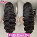 Vietnamese Double Drawn Body Wave Human Hair Wigs Pre Plucked 13X4 HD Lace Frontal Wig Bleached Knots 5X5 HD Lace Closure Wig