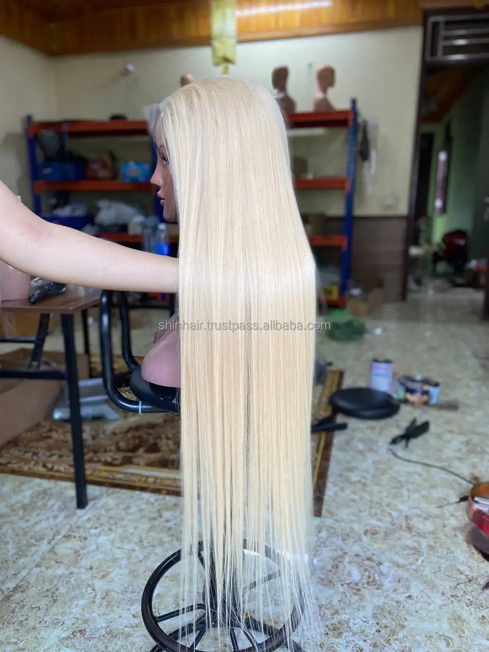Human Hair Wigs 8-30 Inches Raw Bone Straight Vietnamese 100% Virgin Hair Wig Length Available in Blond Black Women