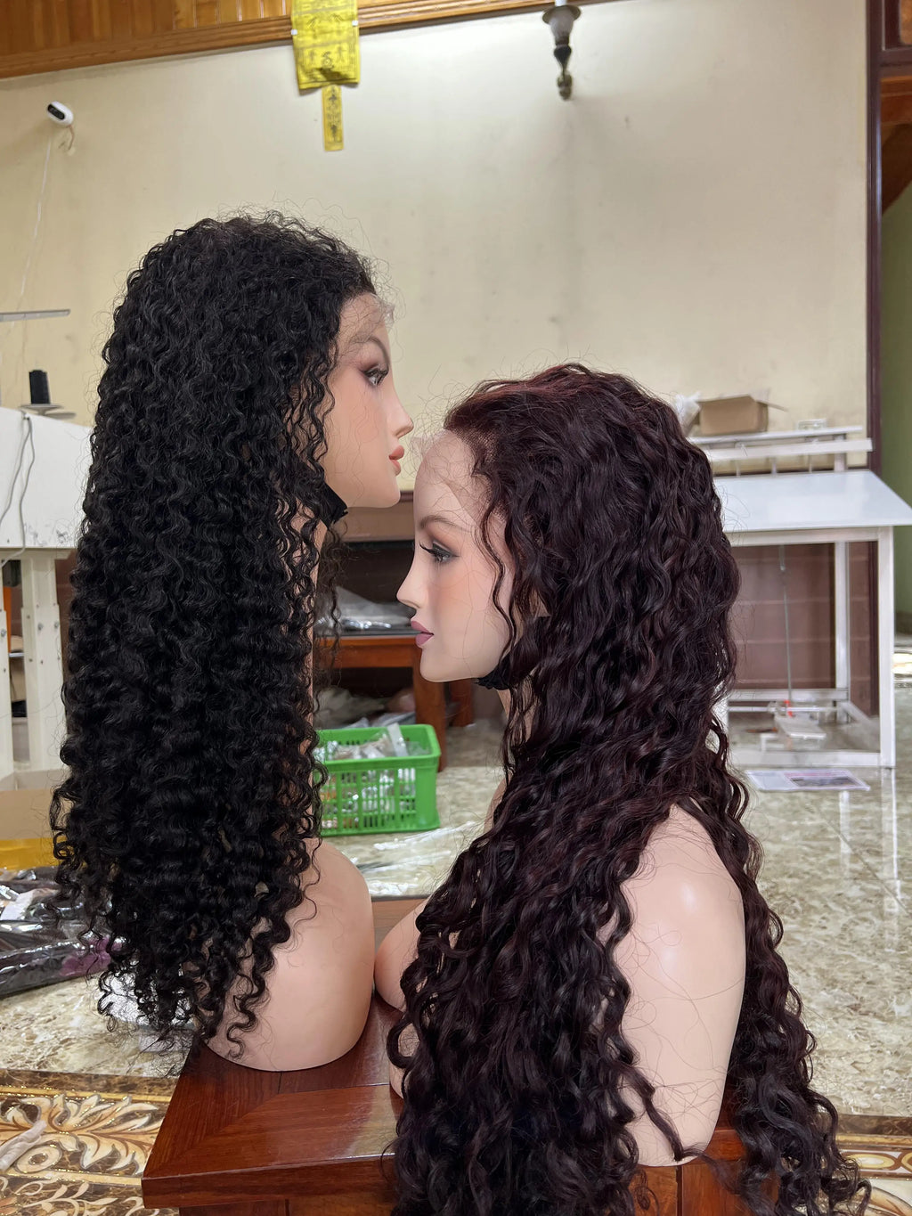 Vietnamese Lace Front Wigs Glueless Cuticle Aligned Curly Human Hair Frontal for Black Women Training Heads