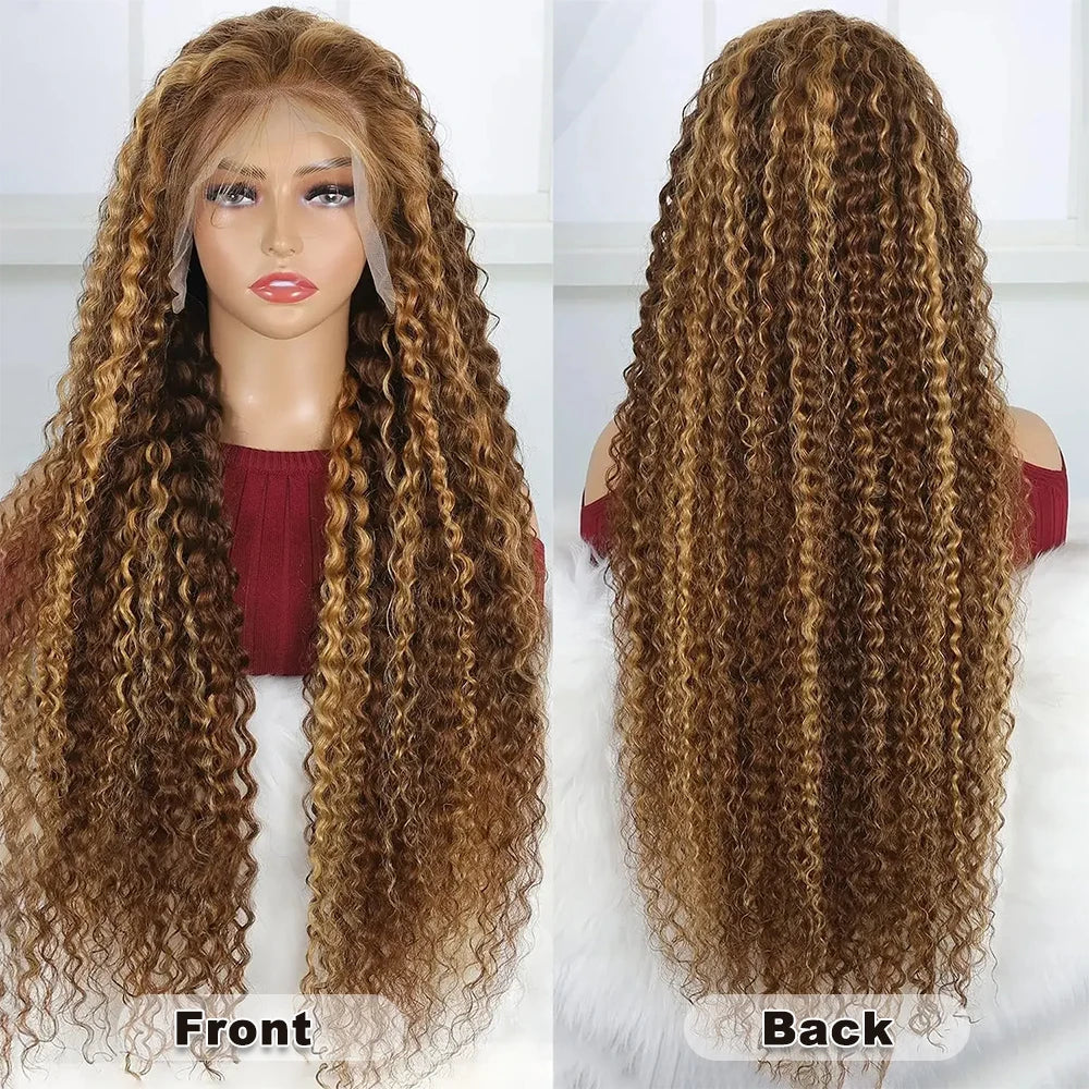 30/36 inch 13x4 Hd Frontal Wig Human Hair Ombro Highlight Deep Wave Piano 13x6 Lace Front Remy 100% Human Hair Wigs 4x4 Closure