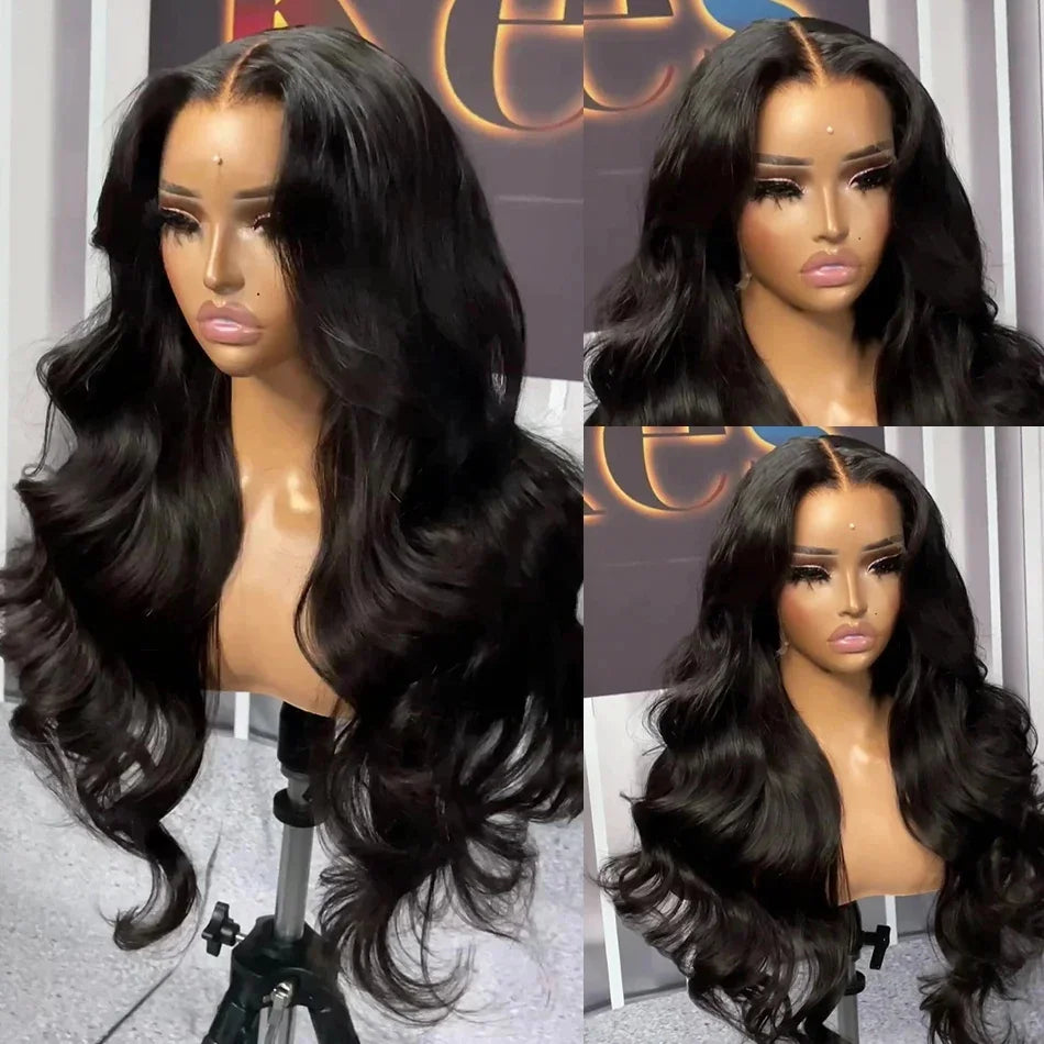 Body Wave 13x6 HD Transparent Lace Front Human Hair Wigs For Black Women 30 40 Inch 13x4 360 Full Lace Frontal Wigs Pre Plucked