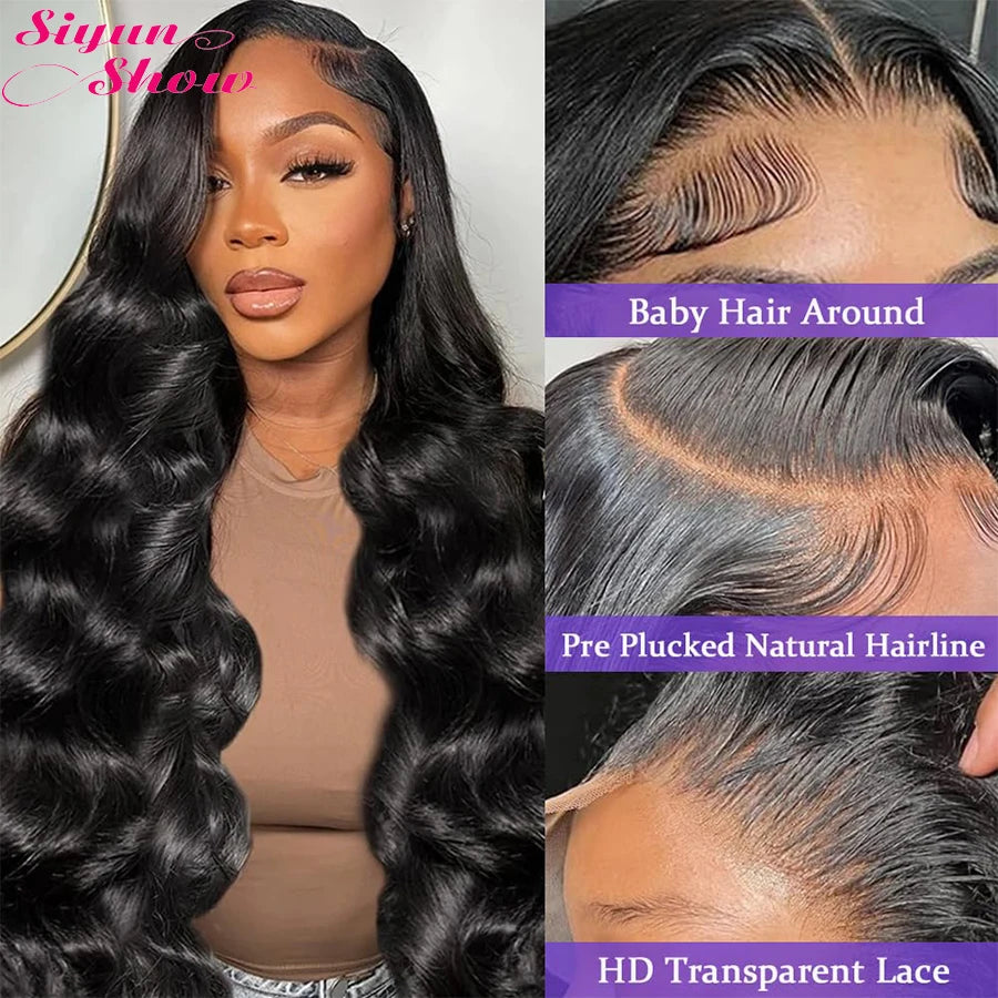 Vietnamese Double Drawn Body Wave Human Hair Wigs Pre Plucked 13X4 HD Lace Frontal Wig Bleached Knots 5X5 HD Lace Closure Wig
