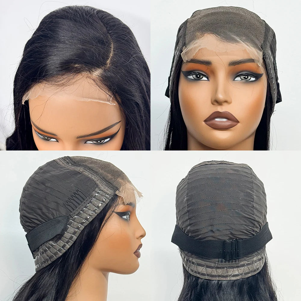 300% Density Glueless Wig 5X5 Transparent Lace Frontal Closure Wig Spiral Curl Side Part Human Hair Wig Loose Curly Wigs 22Inch
