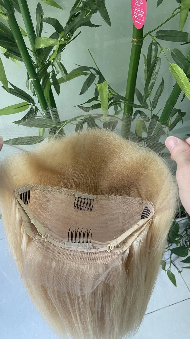 Real HD Lace 613 Blonde 13x6 13x4 Lace Full Frontal HD 5x5 Closure Wig Invisible Melt Skin Lace 100% Human Hair Wigs Queen Hair