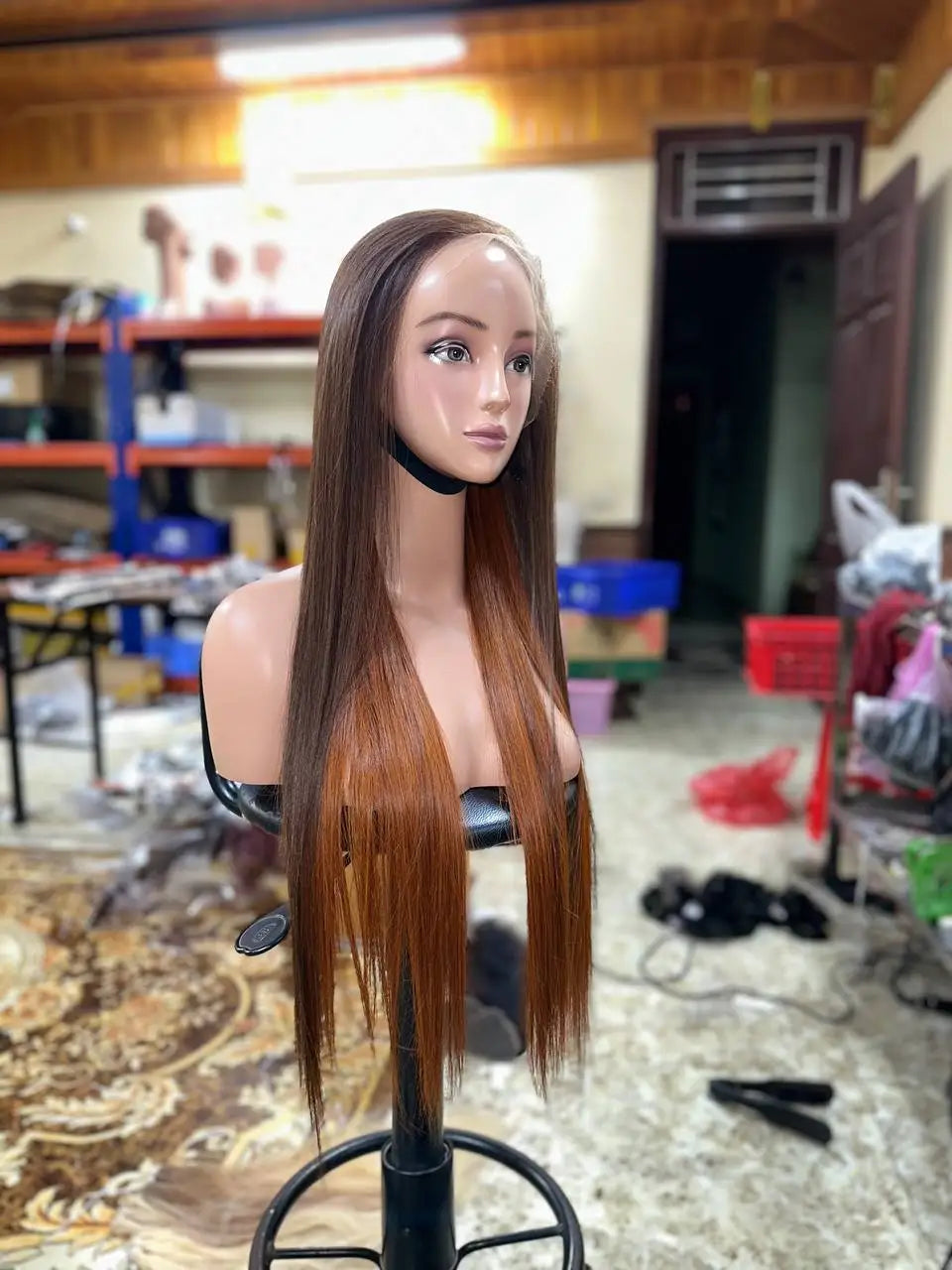 Wholesale Raw Virgin Vietnamese Human Hair Bone Straight Mix Light Brown Color From 8-40inch Wigs for Black Woman