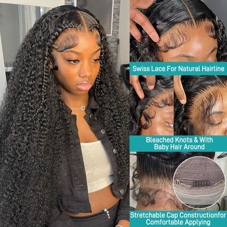 Hd Lace Wigs 13x6 Human Hair Wigs Pre Plucked Curly Wigs 40 Inch Water Wave Lace Front Wig Deep Wave Lace Front Wigs Human Hair