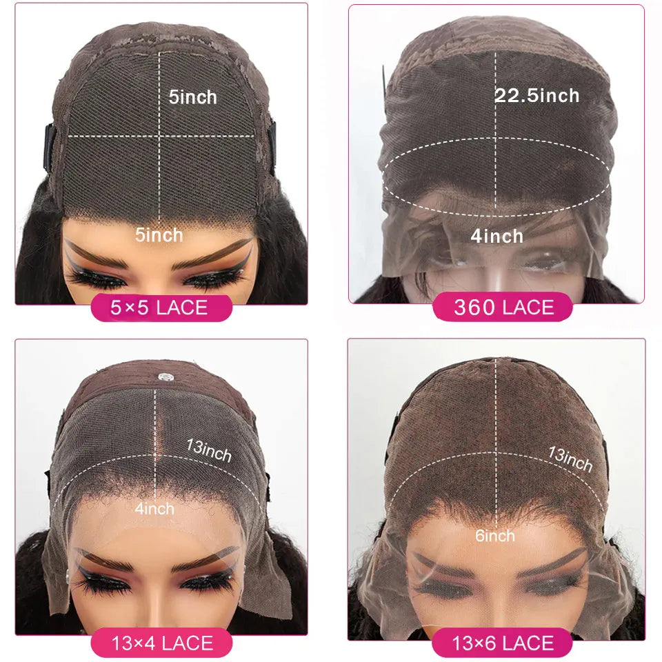 Deep Wave Wigs 13x6/13x4 HD Transparent Lace Front Human Hair Wigs 360 Lace Frontal Wig Human Hair Cury 5x5 HD Lace Closure Wigs
